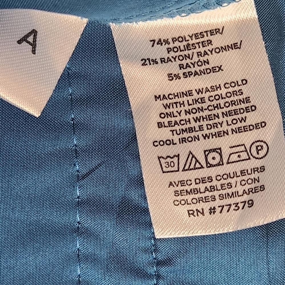 Dress pants Trouser Mid-rise Flared silhouette Teal color Pockets ANN TAYLOR NWT - Picture 15 of 16
